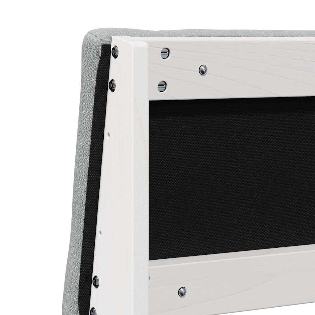 Testiera imbottita Grigio chiaro 140 cm Pino massello