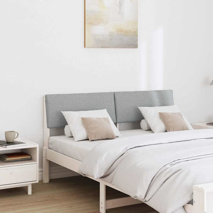 Testiera imbottita Grigio chiaro 140 cm Pino massello