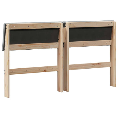 Testiera imbottita Grigio chiaro 135 cm Pino massello