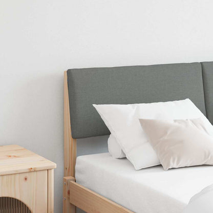Testiera imbottita Grigio scuro 135 cm Pino massello