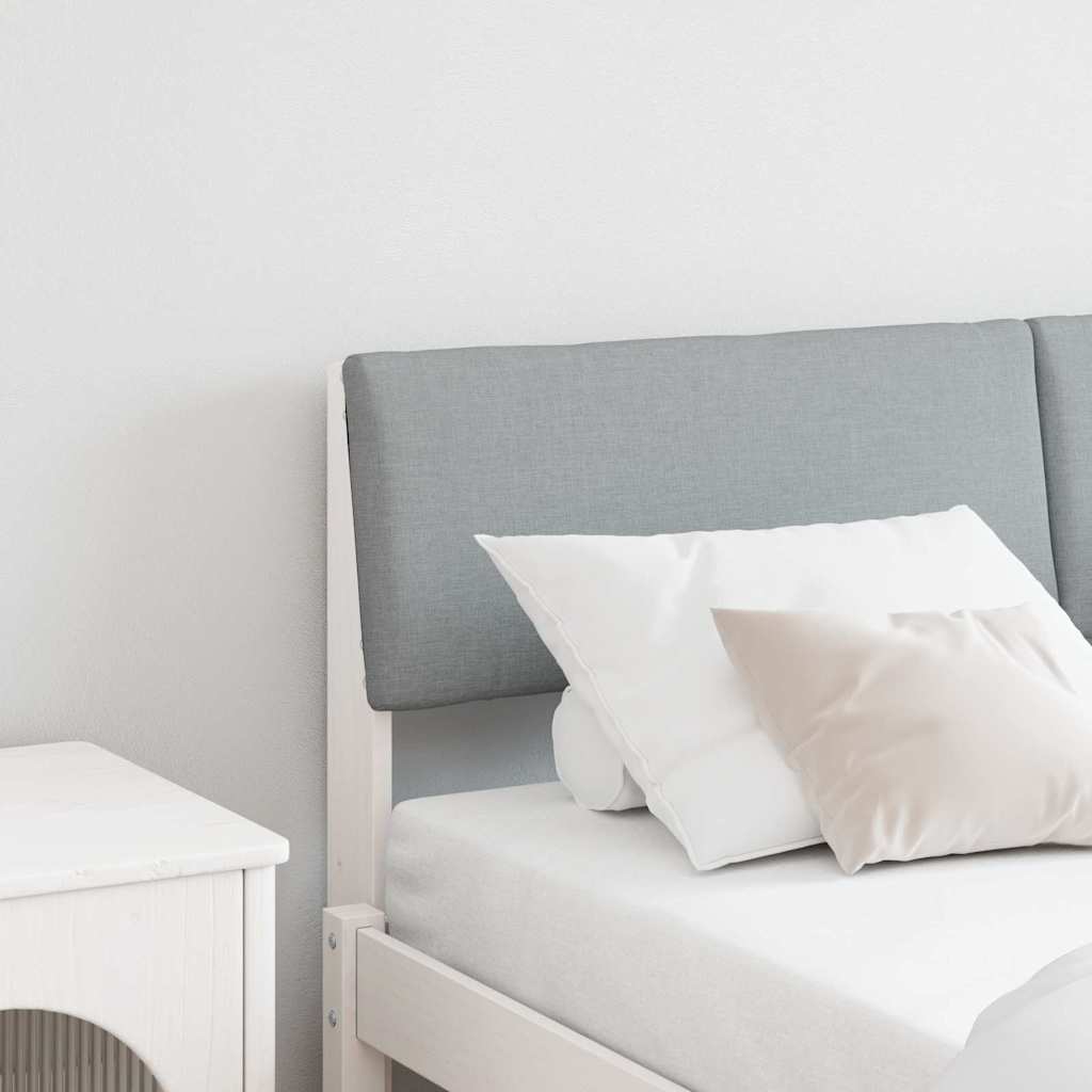 Testiera imbottita Grigio chiaro 135 cm Pino massello