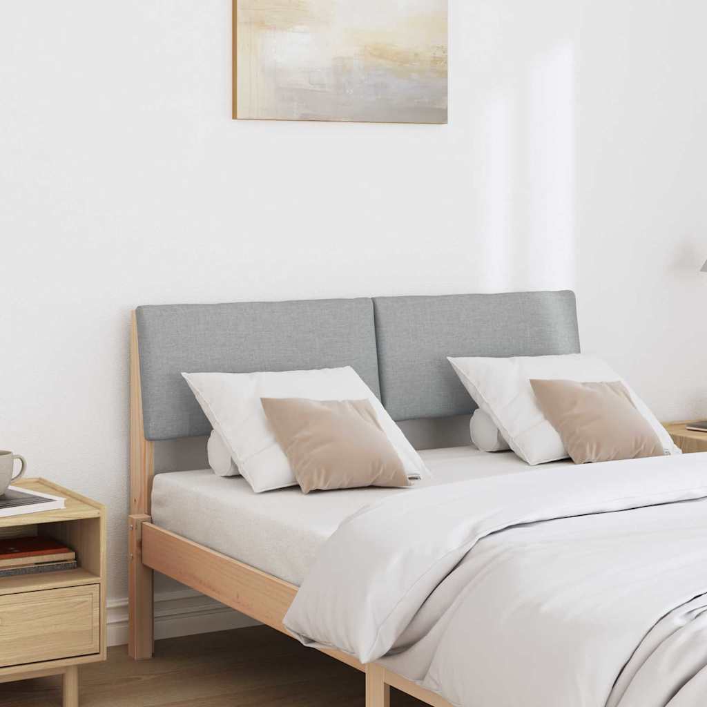 Testiera imbottita Grigio chiaro 120 cm Pino massello