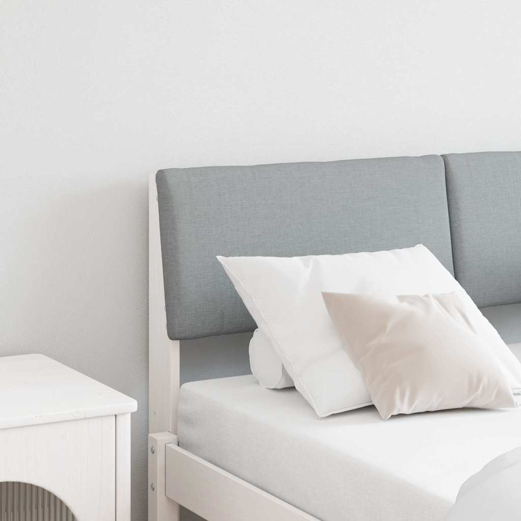 Testiera imbottita Grigio chiaro 120 cm Pino massello