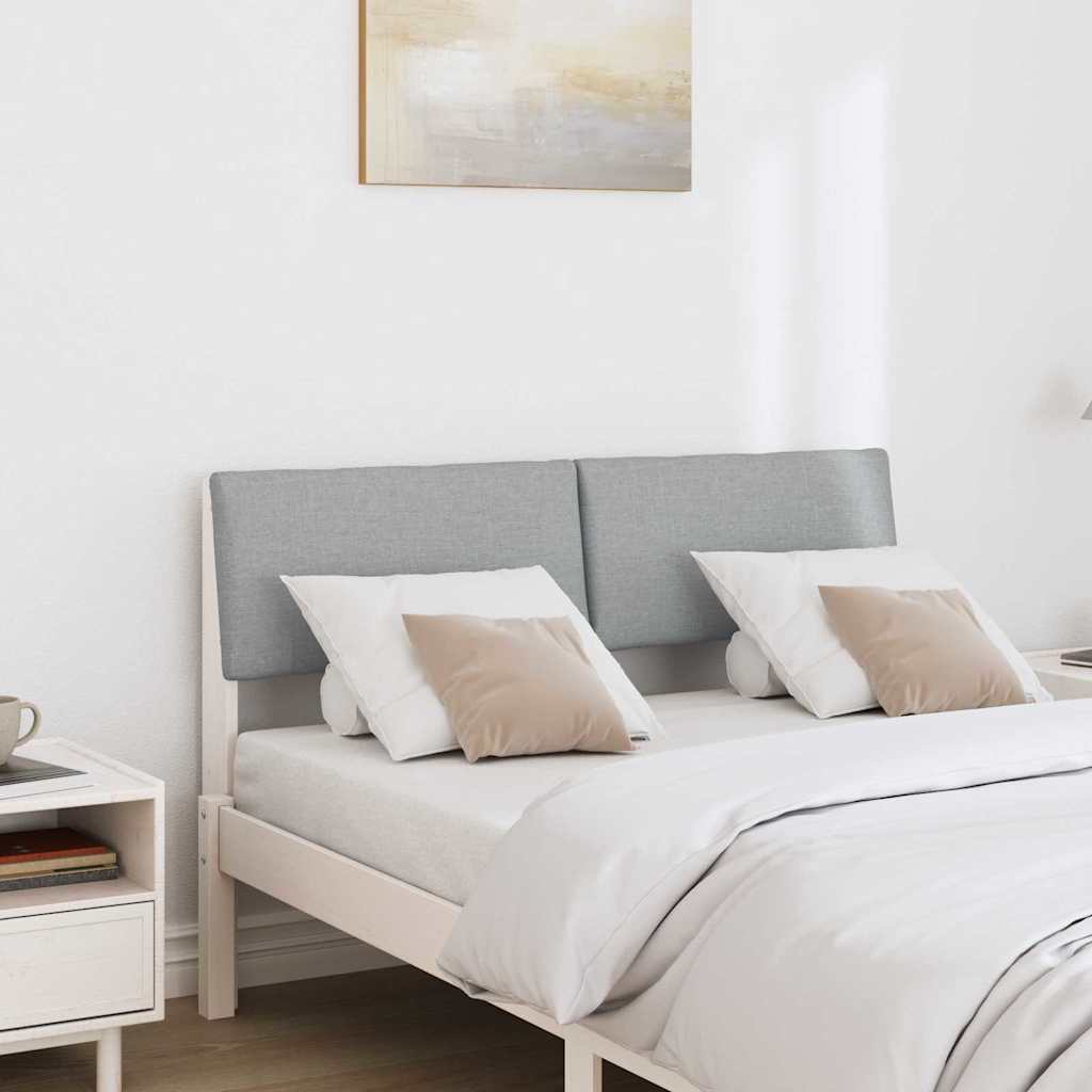 Testiera imbottita Grigio chiaro 120 cm Pino massello