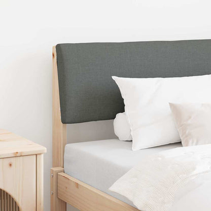 Testiera imbottita Grigio scuro 100 cm Pino massello