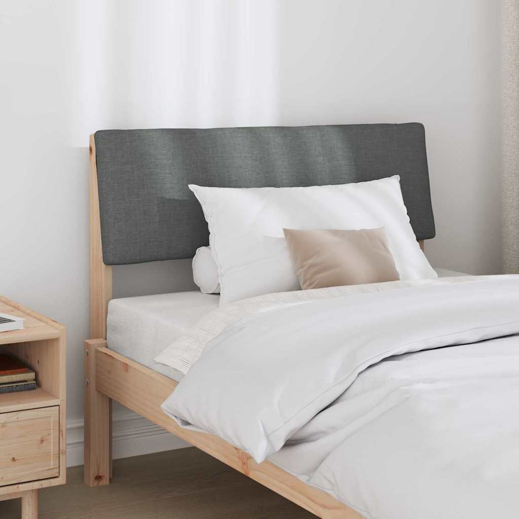 Testiera imbottita Grigio scuro 100 cm Pino massello