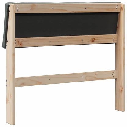 Testiera imbottita Grigio scuro 100 cm Pino massello