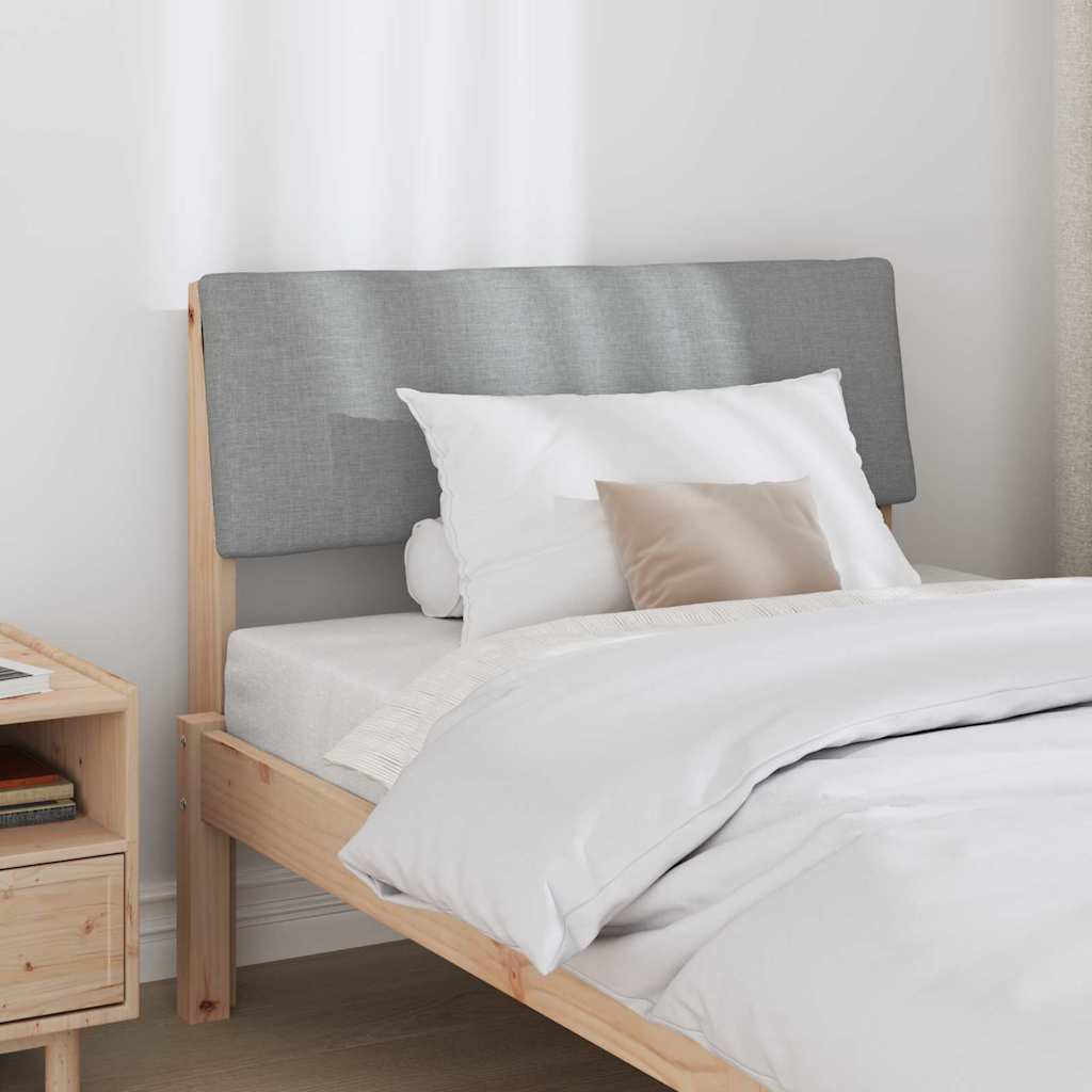 Testiera imbottita Grigio chiaro 90 cm Pino massello