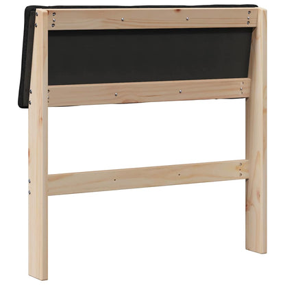 Testiera imbottita Nero 80 cm Pino massello