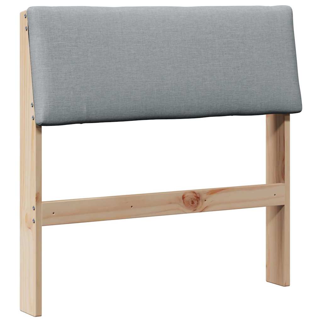 Testiera imbottita Grigio chiaro 75 cm Pino massello