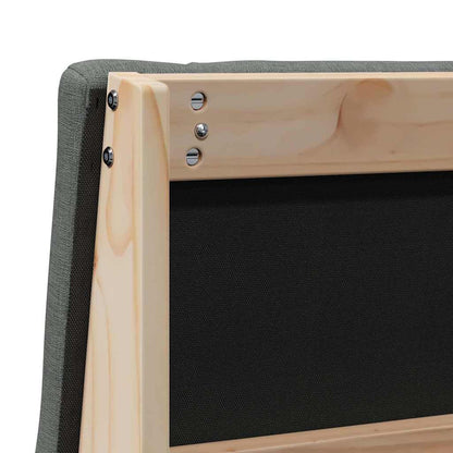 Testiera imbottita Grigio scuro 75 cm Pino massello