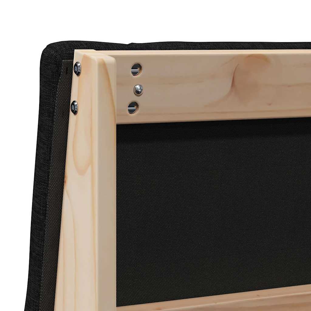 Testiera imbottita Nero 75 cm Pino massello