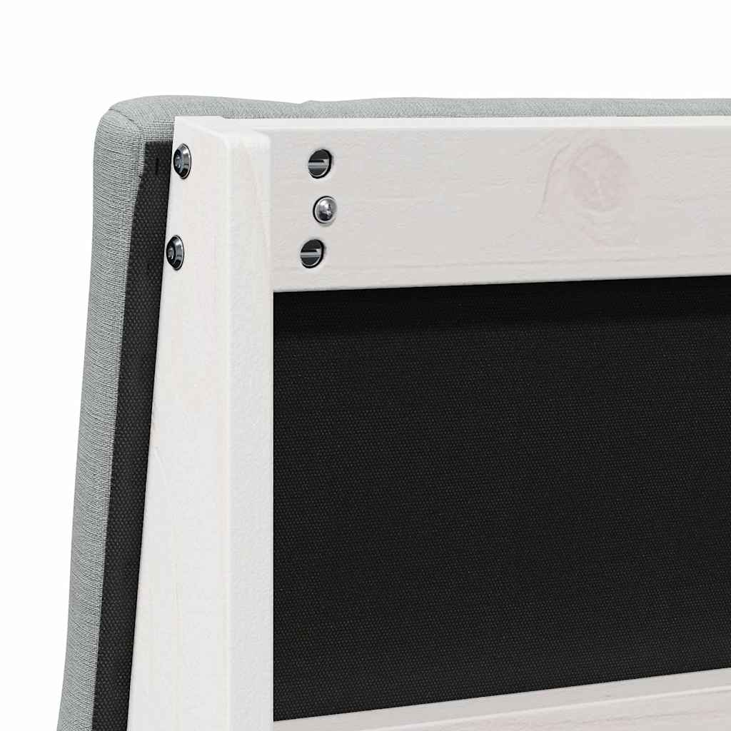 Testiera imbottita Grigio chiaro 75 cm Pino massello