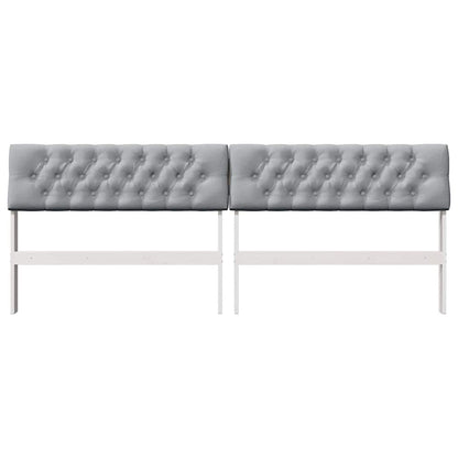 Testiera imbottita Grigio chiaro 200 cm Pino massello