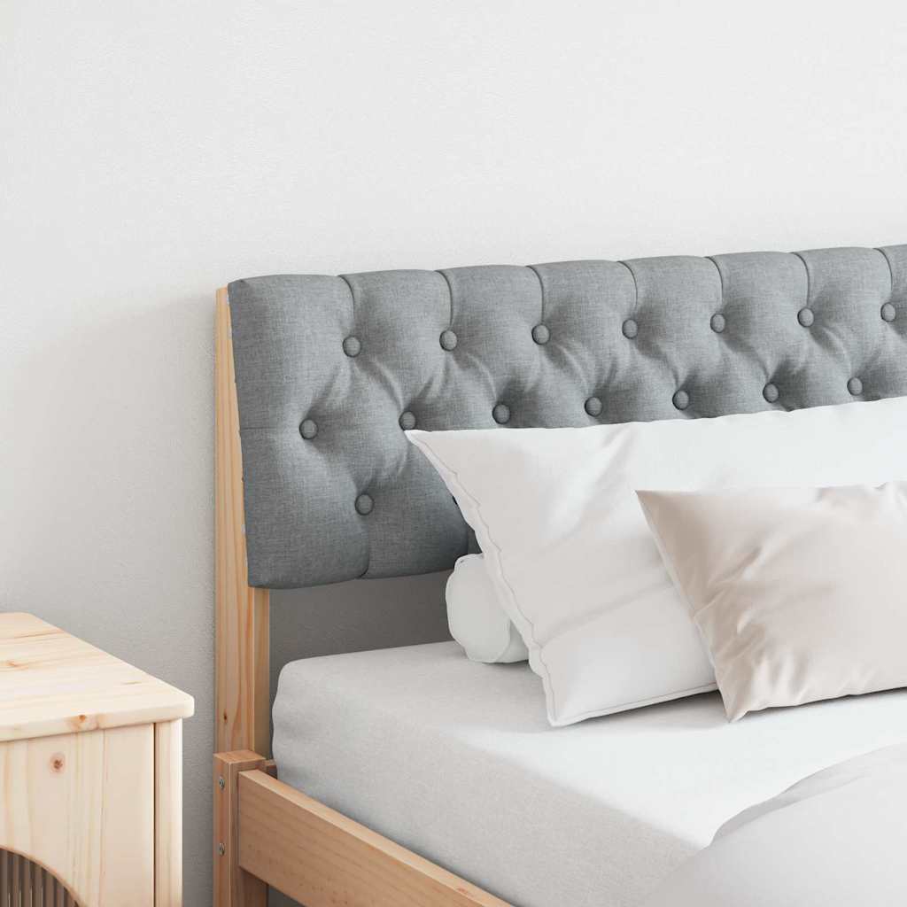 Testiera imbottita Grigio chiaro 180 cm Pino massello
