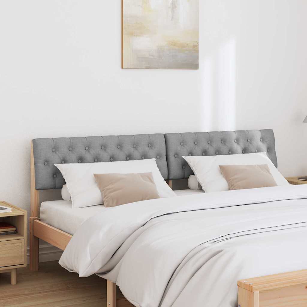 Testiera imbottita Grigio chiaro 180 cm Pino massello