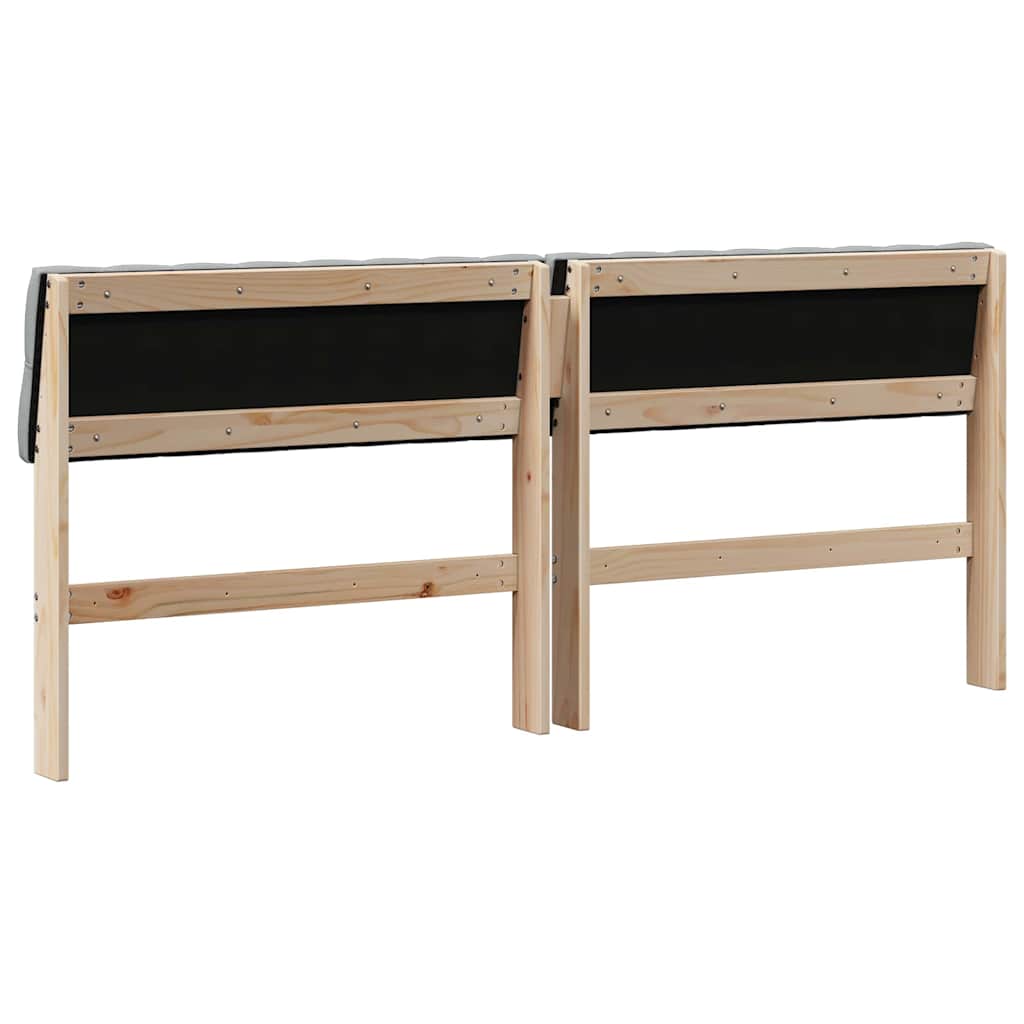 Testiera imbottita Grigio chiaro 180 cm Pino massello