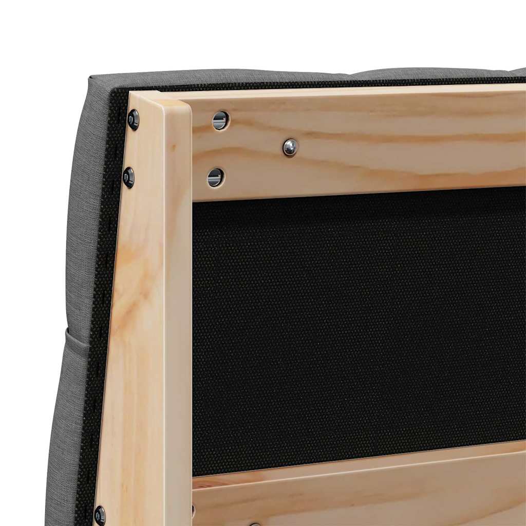 Testiera imbottita Grigio scuro 180 cm Pino massello