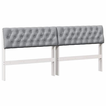 Testiera imbottita Grigio chiaro 180 cm Pino massello