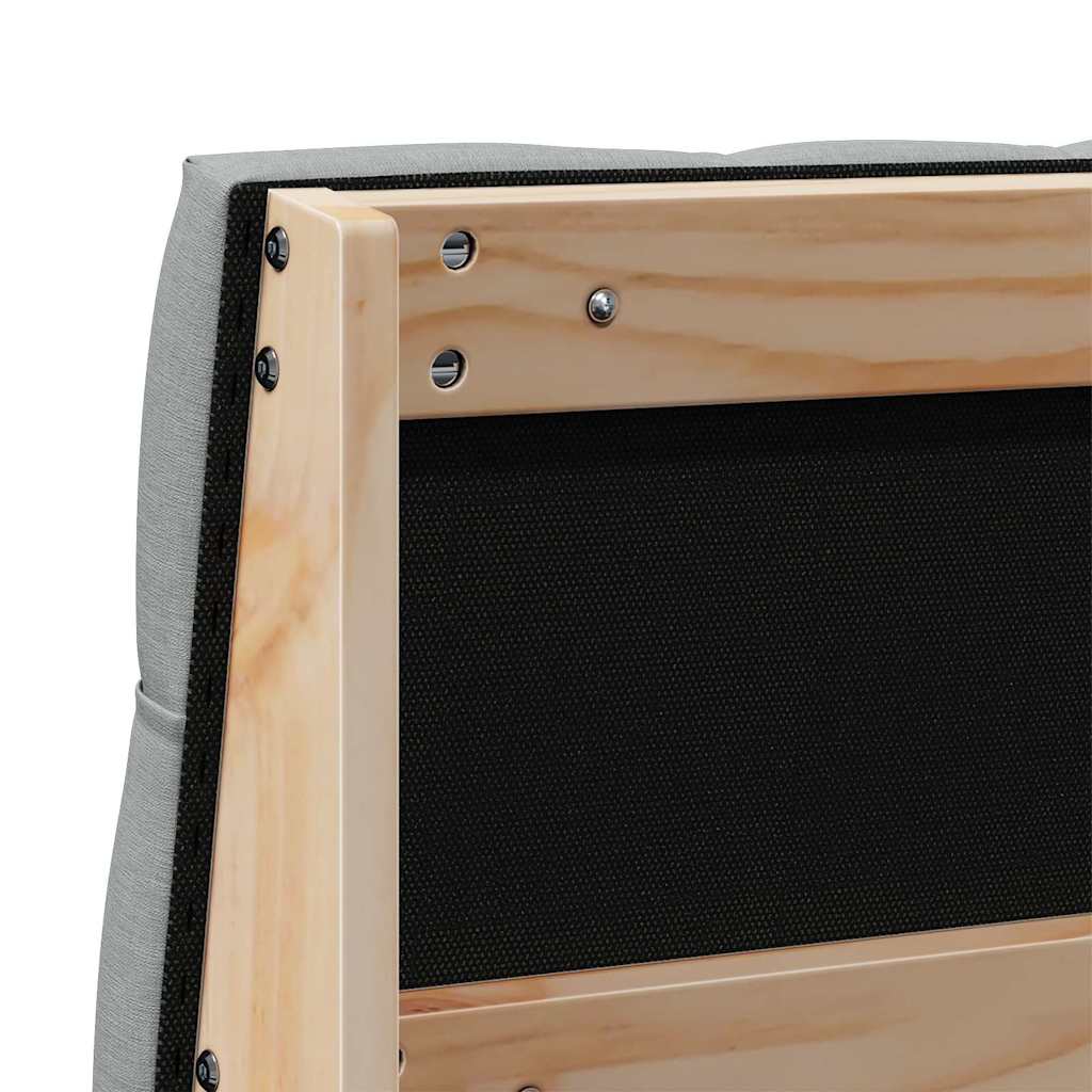 Testiera imbottita Grigio chiaro 160 cm Pino massello