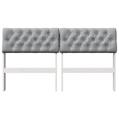 Testiera imbottita Grigio chiaro 160 cm Pino massello