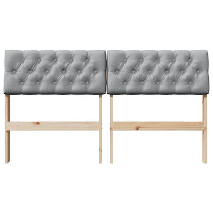 Testiera imbottita Grigio chiaro 150 cm Pino massello