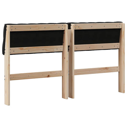 Testiera imbottita Nero 150 cm Pino massello