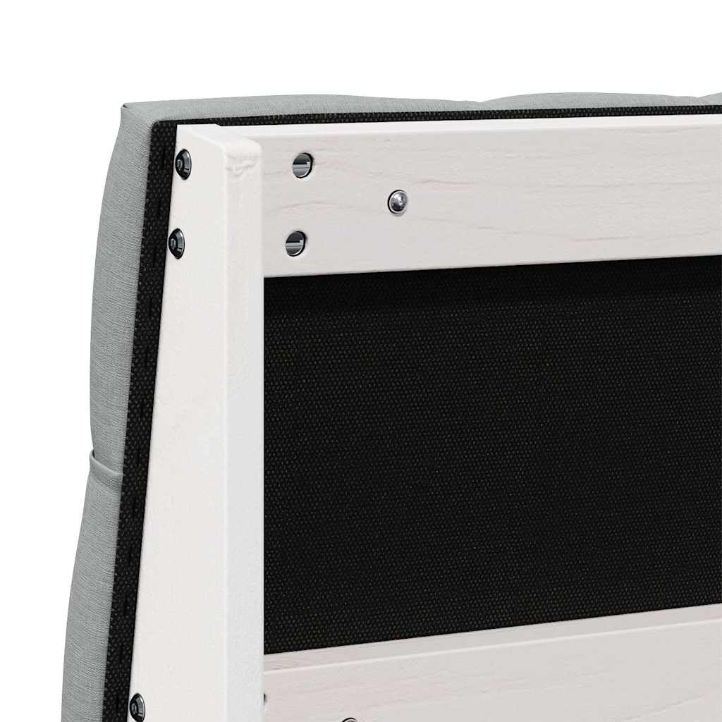 Testiera imbottita Grigio chiaro 150 cm Pino massello