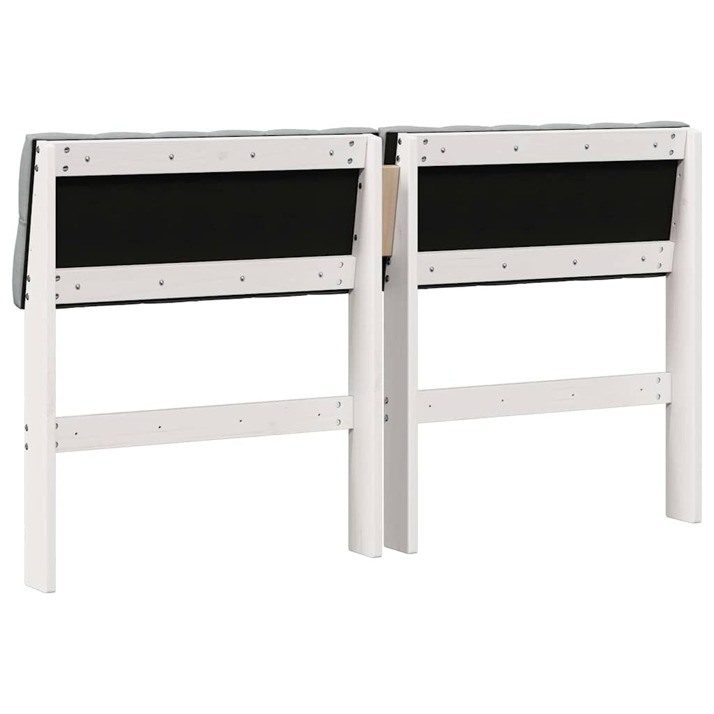 Testiera imbottita Grigio chiaro 150 cm Pino massello