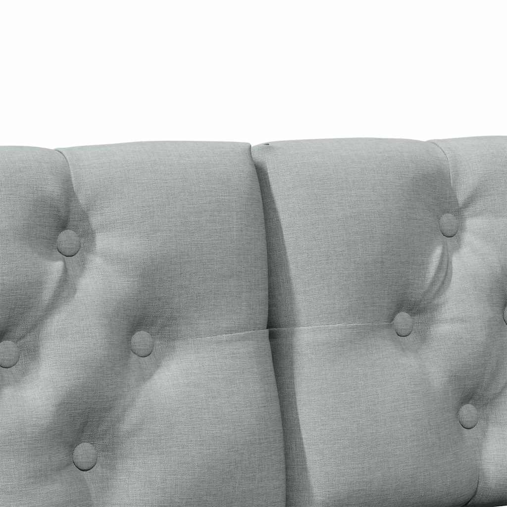 Testiera imbottita Grigio chiaro 140 cm Pino massello