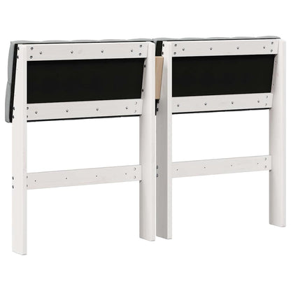 Testiera imbottita Grigio chiaro 120 cm Pino massello