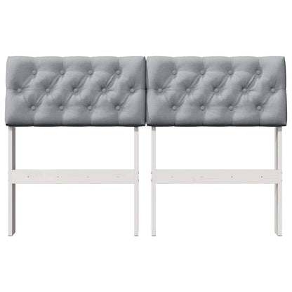 Testiera imbottita Grigio chiaro 120 cm Pino massello