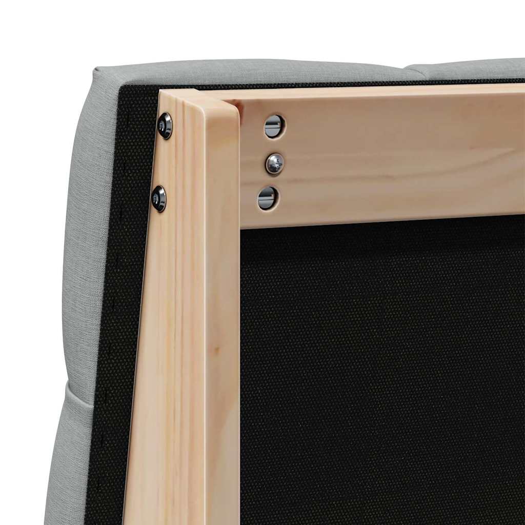 Testiera imbottita Grigio chiaro 100 cm Pino massello