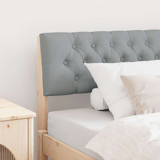 Testiera imbottita Grigio chiaro 100 cm Pino massello