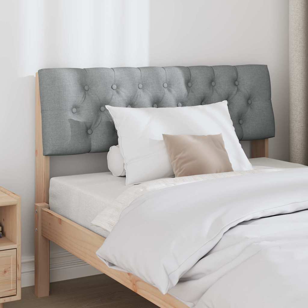 Testiera imbottita Grigio chiaro 100 cm Pino massello