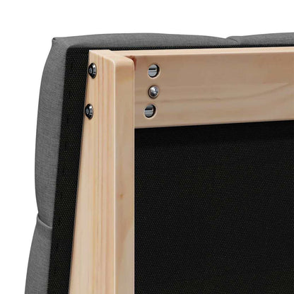 Testiera imbottita Grigio scuro 100 cm Pino massello