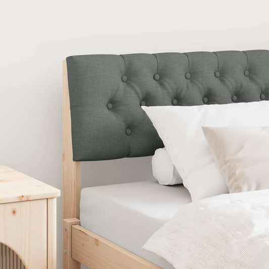 Testiera imbottita Grigio scuro 100 cm Pino massello