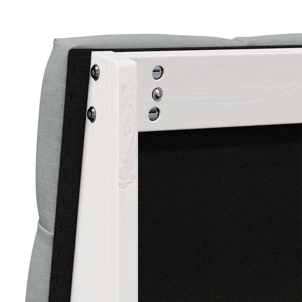 Testiera imbottita Grigio chiaro 100 cm Pino massello