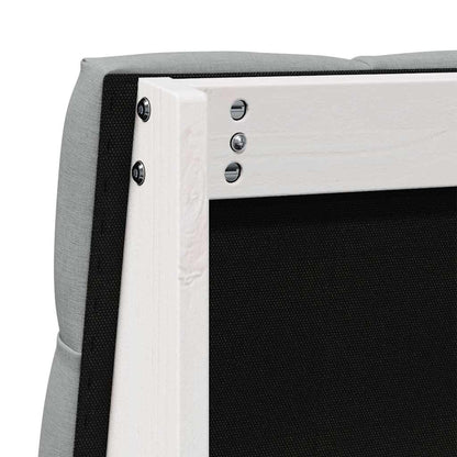 Testiera imbottita Grigio chiaro 100 cm Pino massello