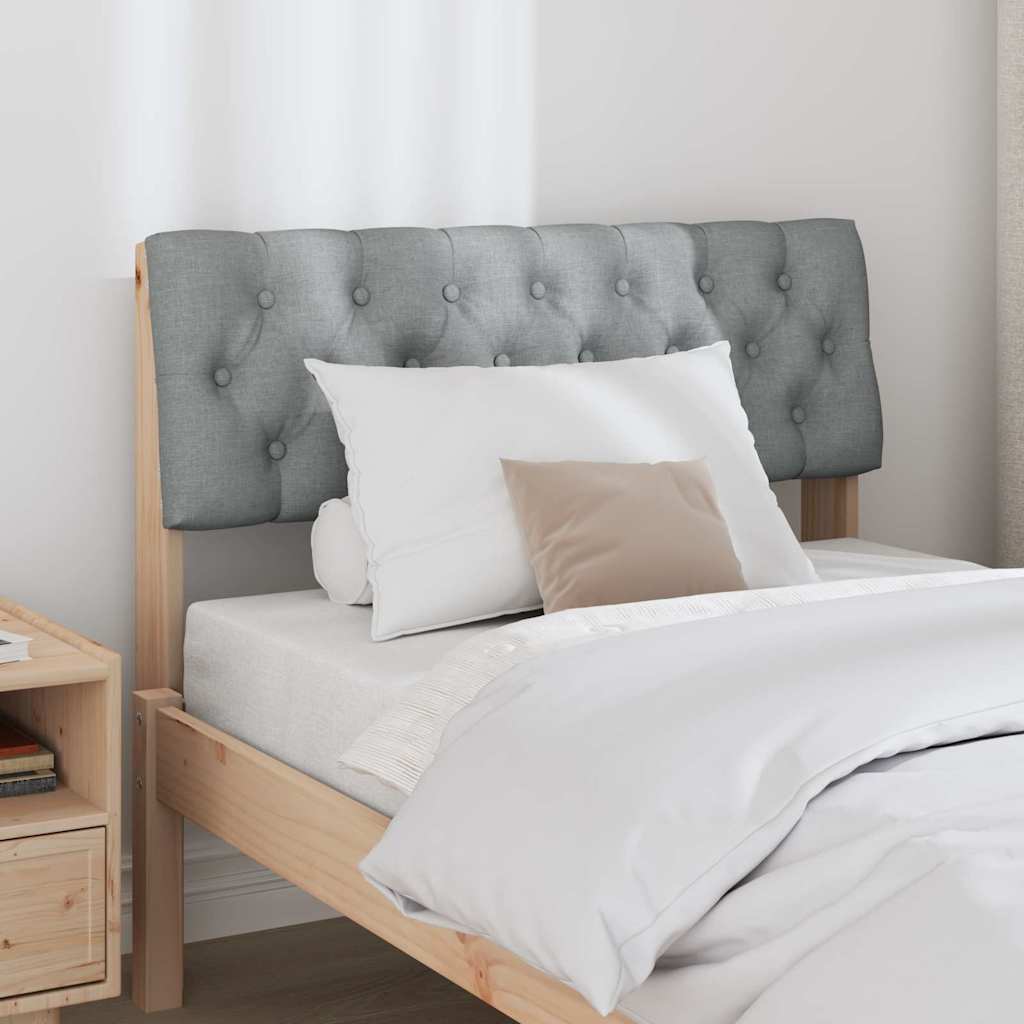 Testiera imbottita Grigio chiaro 90 cm Pino massello