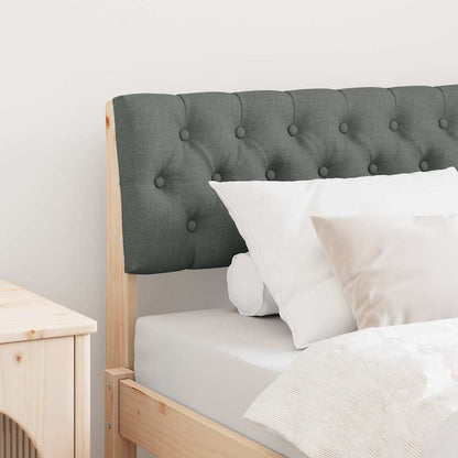Testiera imbottita Grigio scuro 90 cm Pino massello