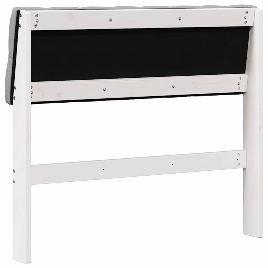 Testiera imbottita Grigio chiaro 90 cm Pino massello