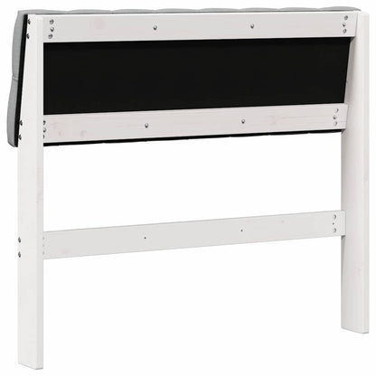 Testiera imbottita Grigio chiaro 90 cm Pino massello