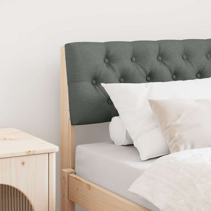 Testiera imbottita Grigio scuro 80 cm Pino massello