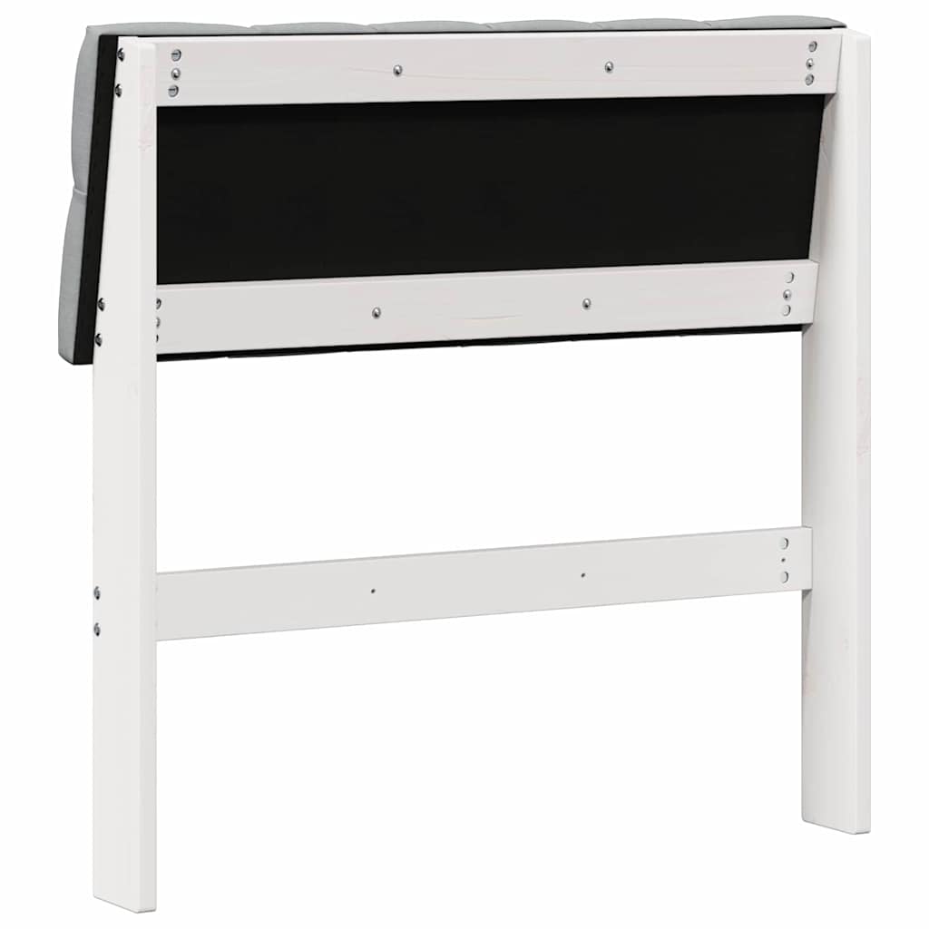 Testiera imbottita Grigio chiaro 80 cm Pino massello