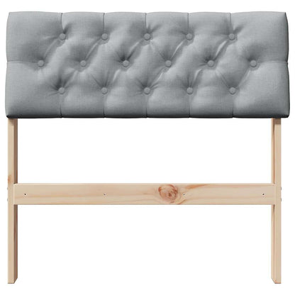 Testiera imbottita Grigio chiaro 75 cm Pino massello