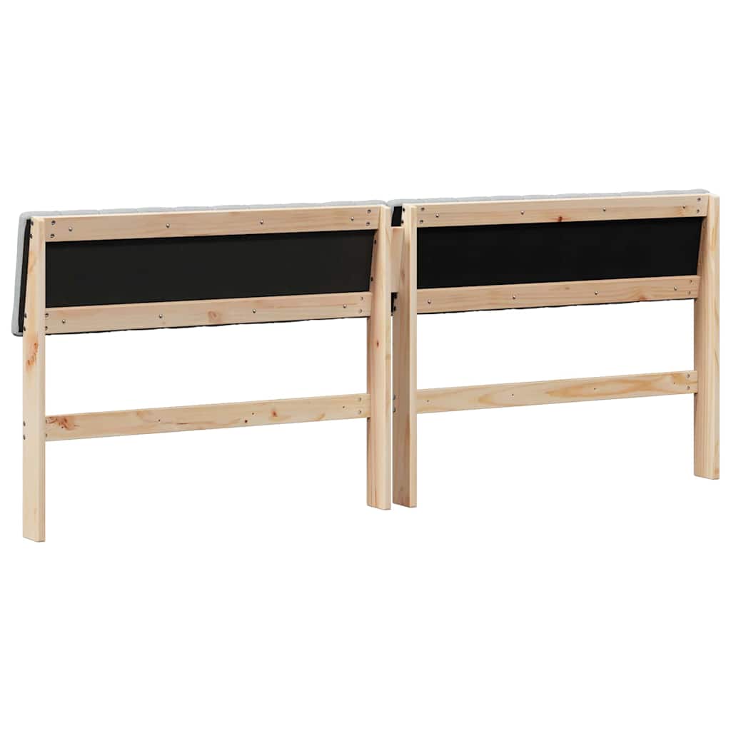 Testiera imbottita Grigio chiaro 200 cm Pino massello