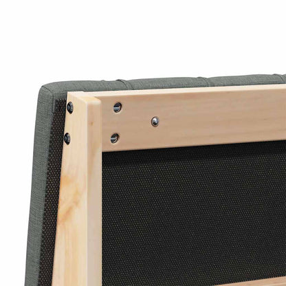 Testiera imbottita Grigio scuro 200 cm Pino massello