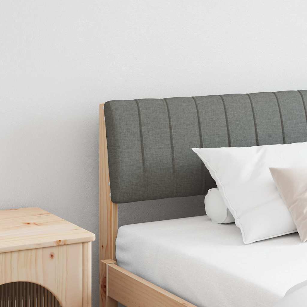 Testiera imbottita Grigio scuro 200 cm Pino massello