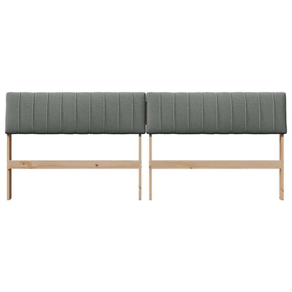 Testiera imbottita Grigio scuro 200 cm Pino massello